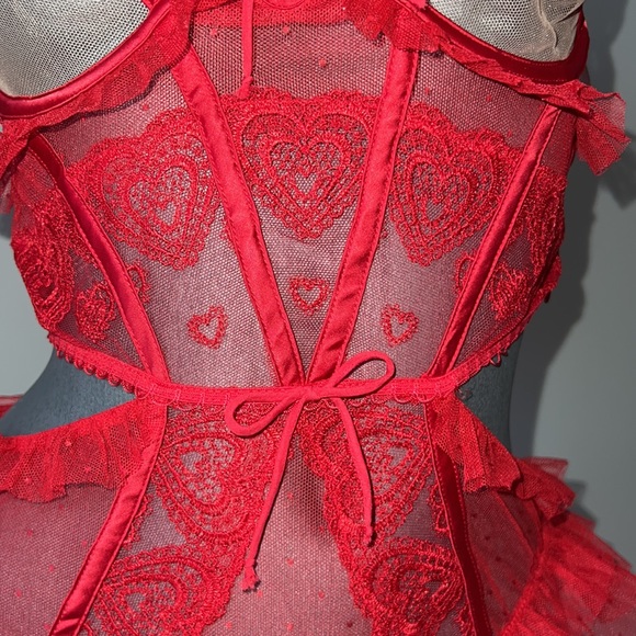 For love and lemons woman’s lace teddy size Small NEW - Picture 6 of 10